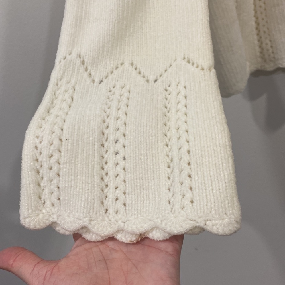 Penman's White Crochet Knit Sweater Boho - Picture 4 of 13